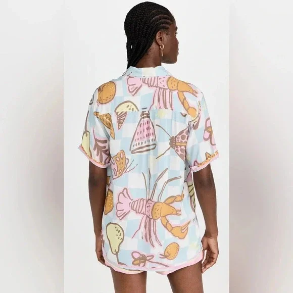 Maaji Anthropologie Seashore Fest Blake Novelty Print Beach Resort Wear Coverup - Picture 10 of 15
